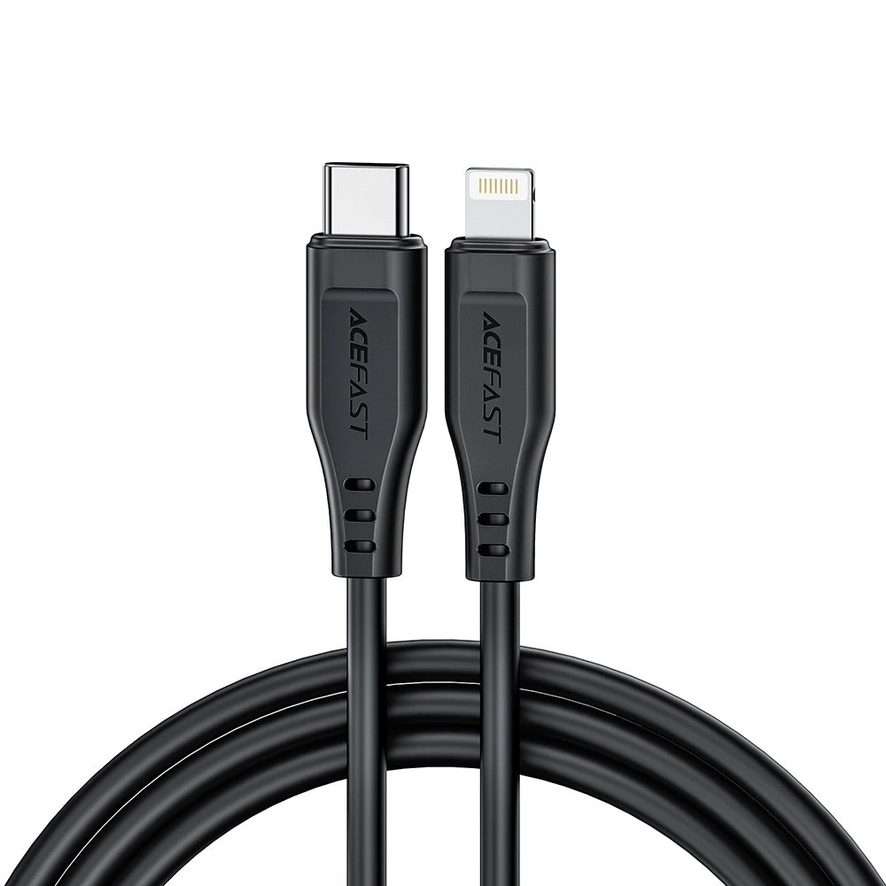 Acefast - Data Cable (C3-01) - Type-C to Lightning, 30W, 3A, Fast Charging, 1.2m - Black