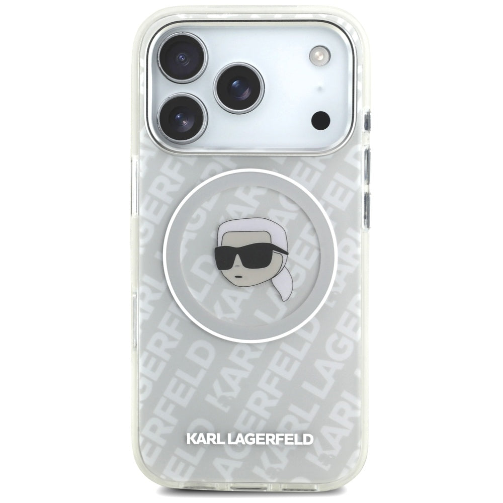 Karl Lagerfeld - IML Karl Head Logo MagSafe (KLHMP17LHMKBKHOG) - iPhone 17 Pro - Grey