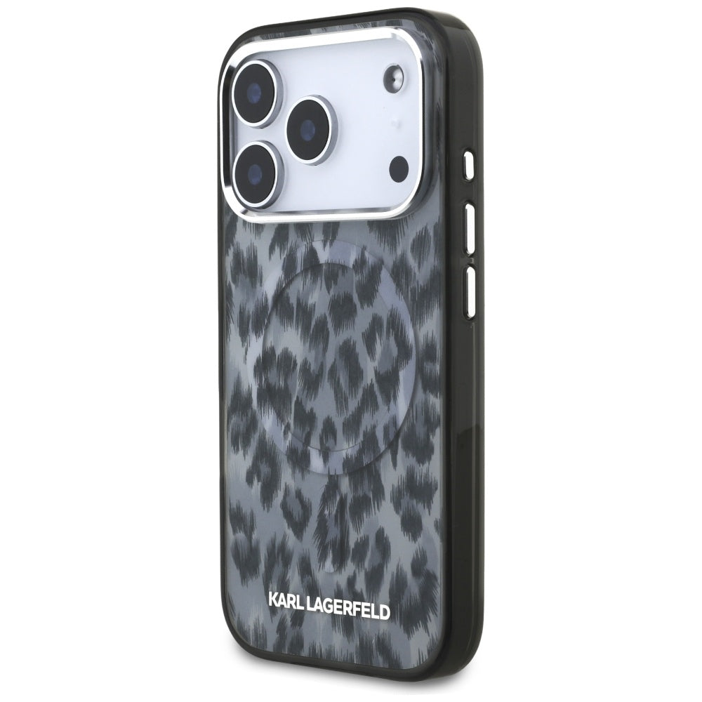 Karl Lagerfeld - IML Leopard Pattern MagSafe (KLHMP17LHDLEOICK) - iPhone 17 Pro - Black