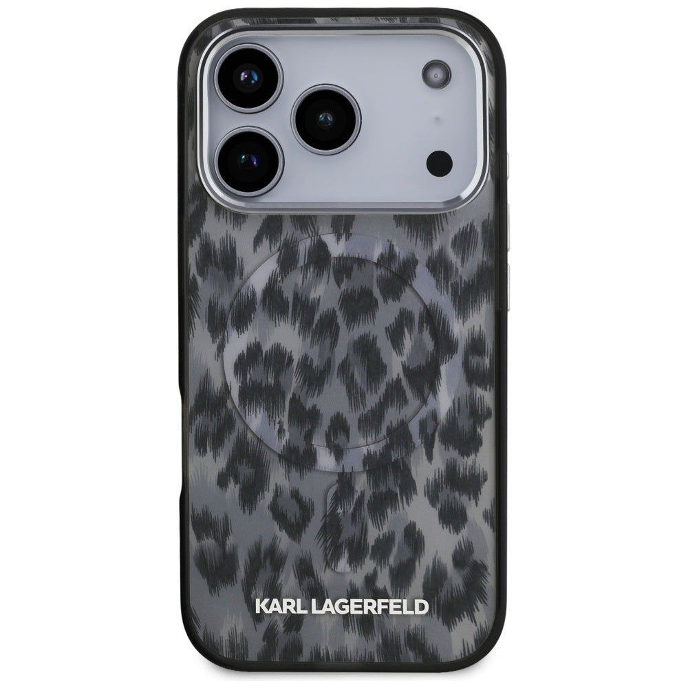 Karl Lagerfeld - IML Leopard Pattern MagSafe (KLHMP17LHDLEOICK) - iPhone 17 Pro - Black