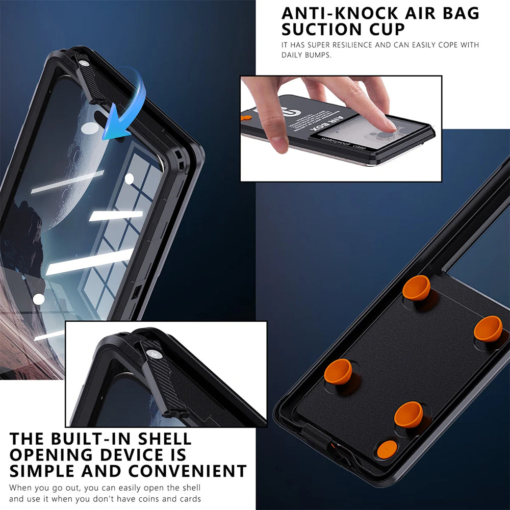 ShellBox - AirBox Waterproof IP68 Case (max. 6.9 inch) - Universal Phone Model (max. 15mm depth) - Blue