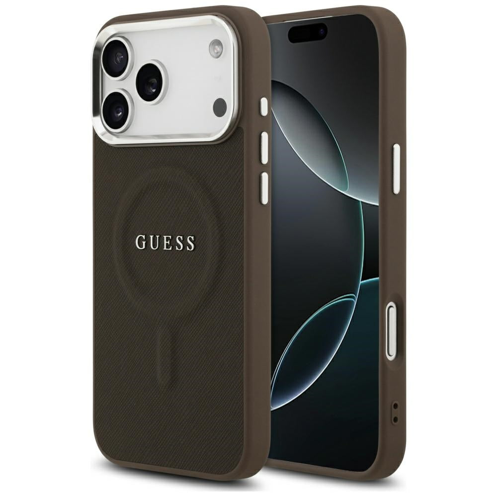 Guess - Hardcase Classic Logo MagSafe (GUHMP17LPSAREGSW) - iPhone 17 Pro - Brown