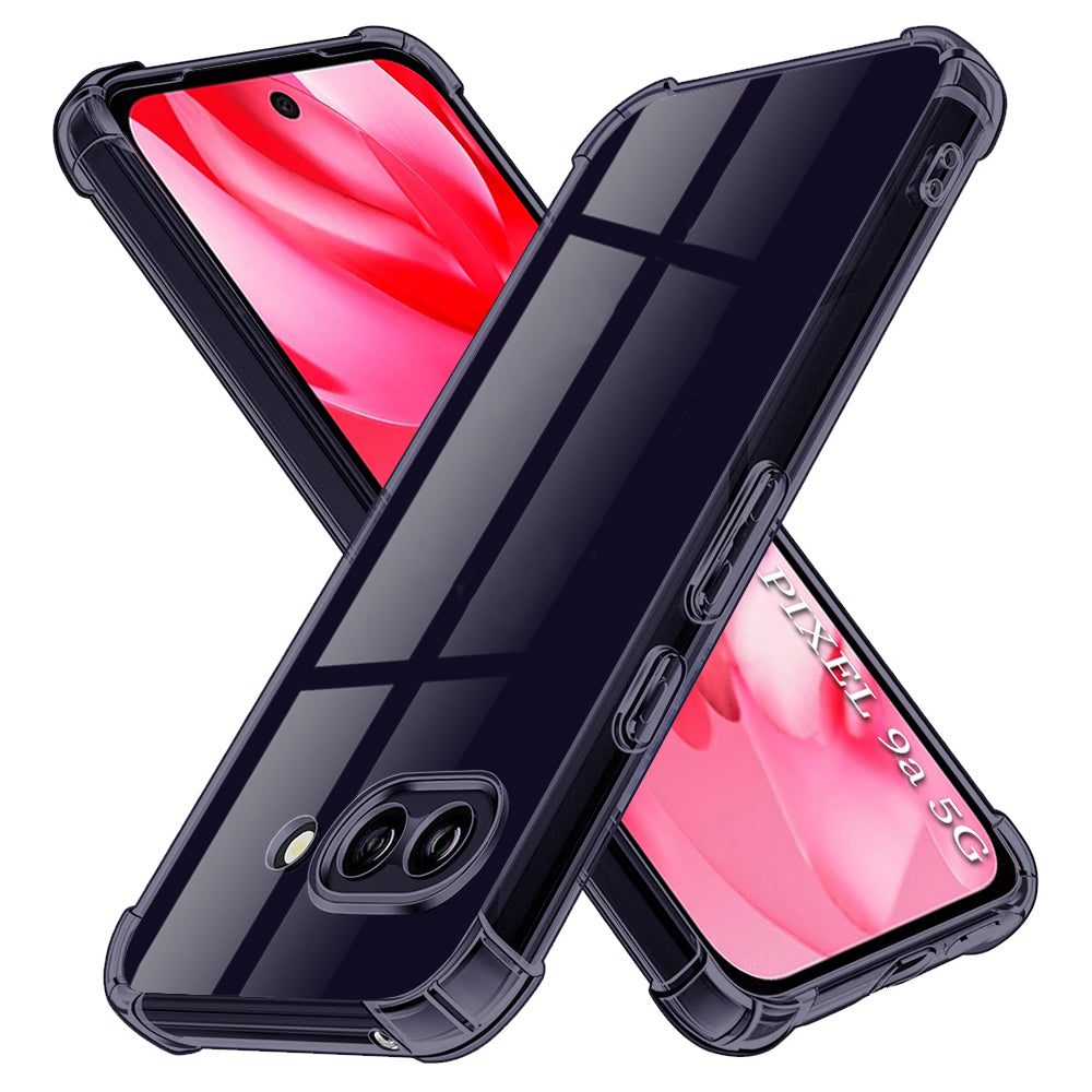 Techsuit - Shockproof Clear Silicone - Google Pixel 9a - Smoke Black