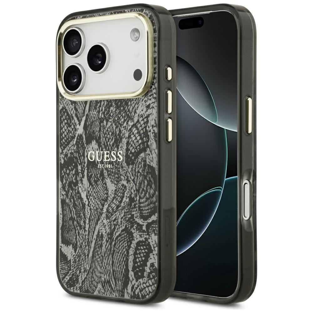 Guess - Python Pattern MagSafe (GUHMP17LHIMPYGK) - iPhone 17 Pro - Black