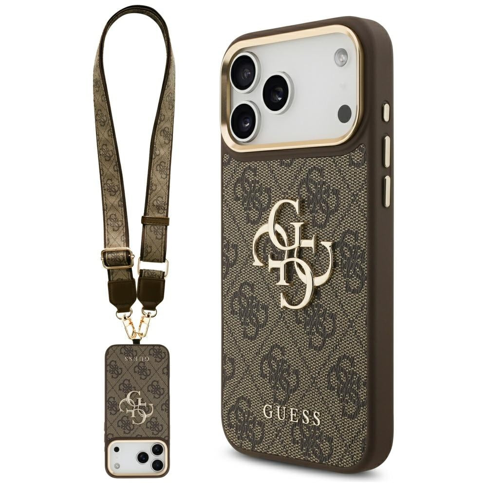 Guess - Big 4G Classic Logo with Big Strap Metal Buttons (GUHCP17XP4G4BCSW) - iPhone 17 Pro Max - Brown