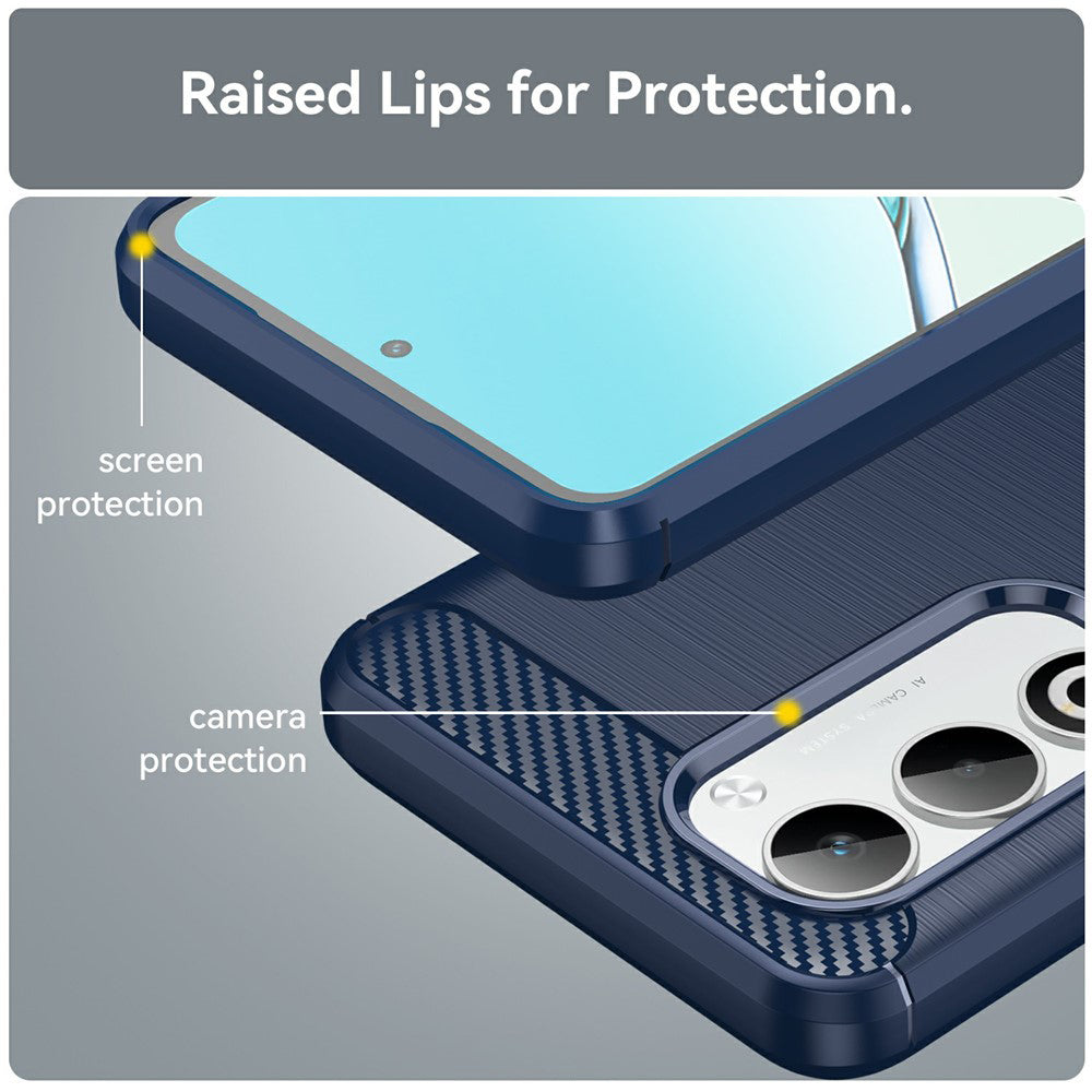 Techsuit - Carbon Silicone - Oppo A5 4G / A5 5G - Blue