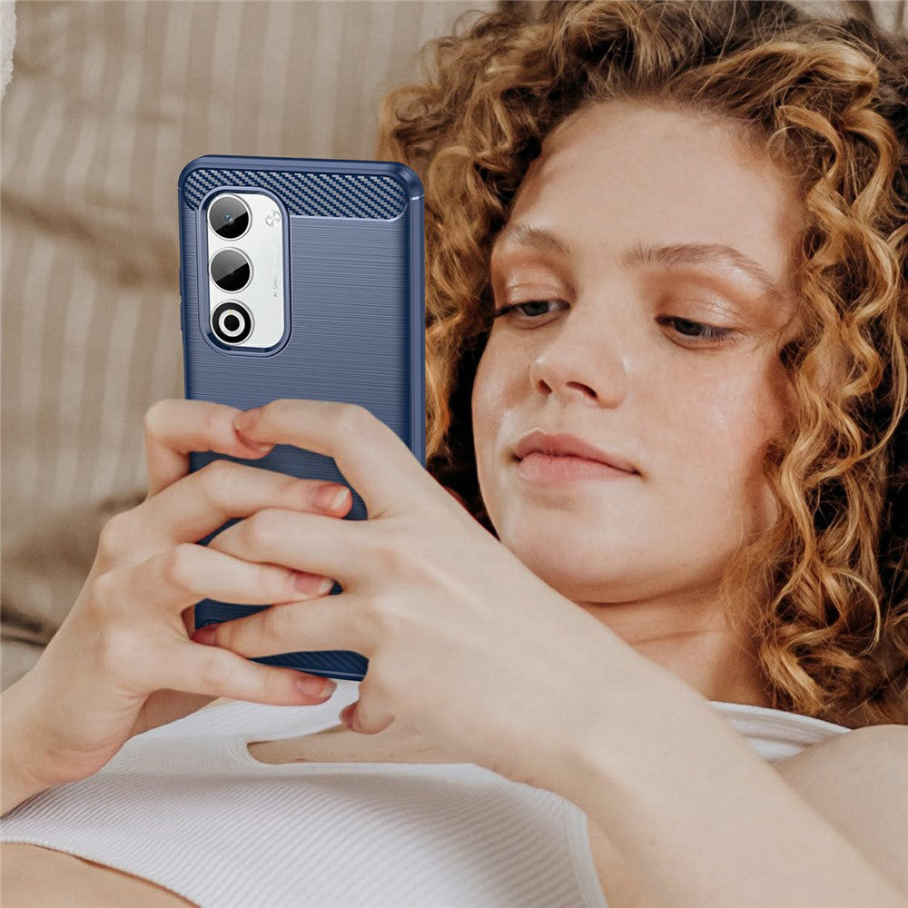 Techsuit - Carbon Silicone - Oppo A5 4G / A5 5G - Blue