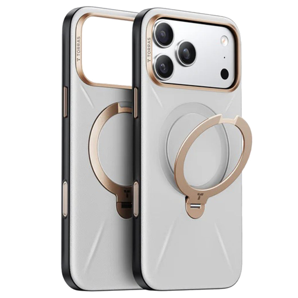 Torras - QPRO Leather Series - iPhone 17 Pro - Grey