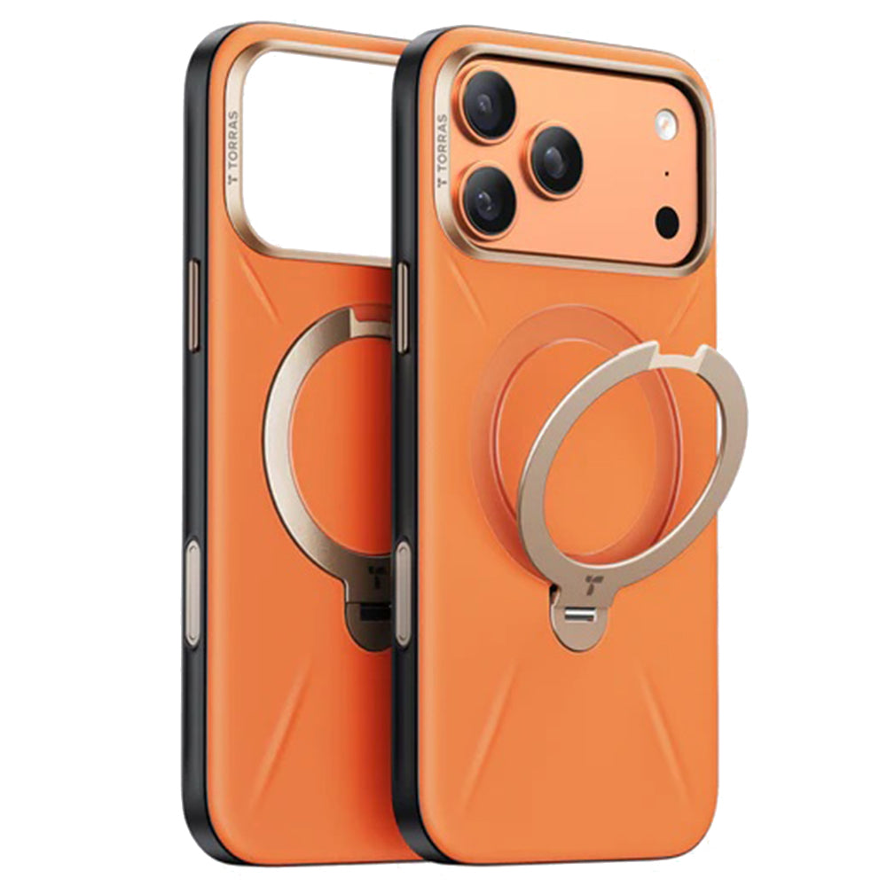 Torras - QPRO Leather Series - iPhone 17 Pro - Orange
