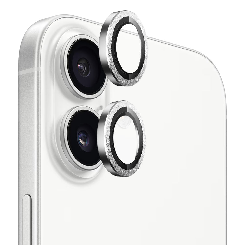 Blueo - Original Metal Frame Lens Glass - iPhone 17 - Silver Diamond