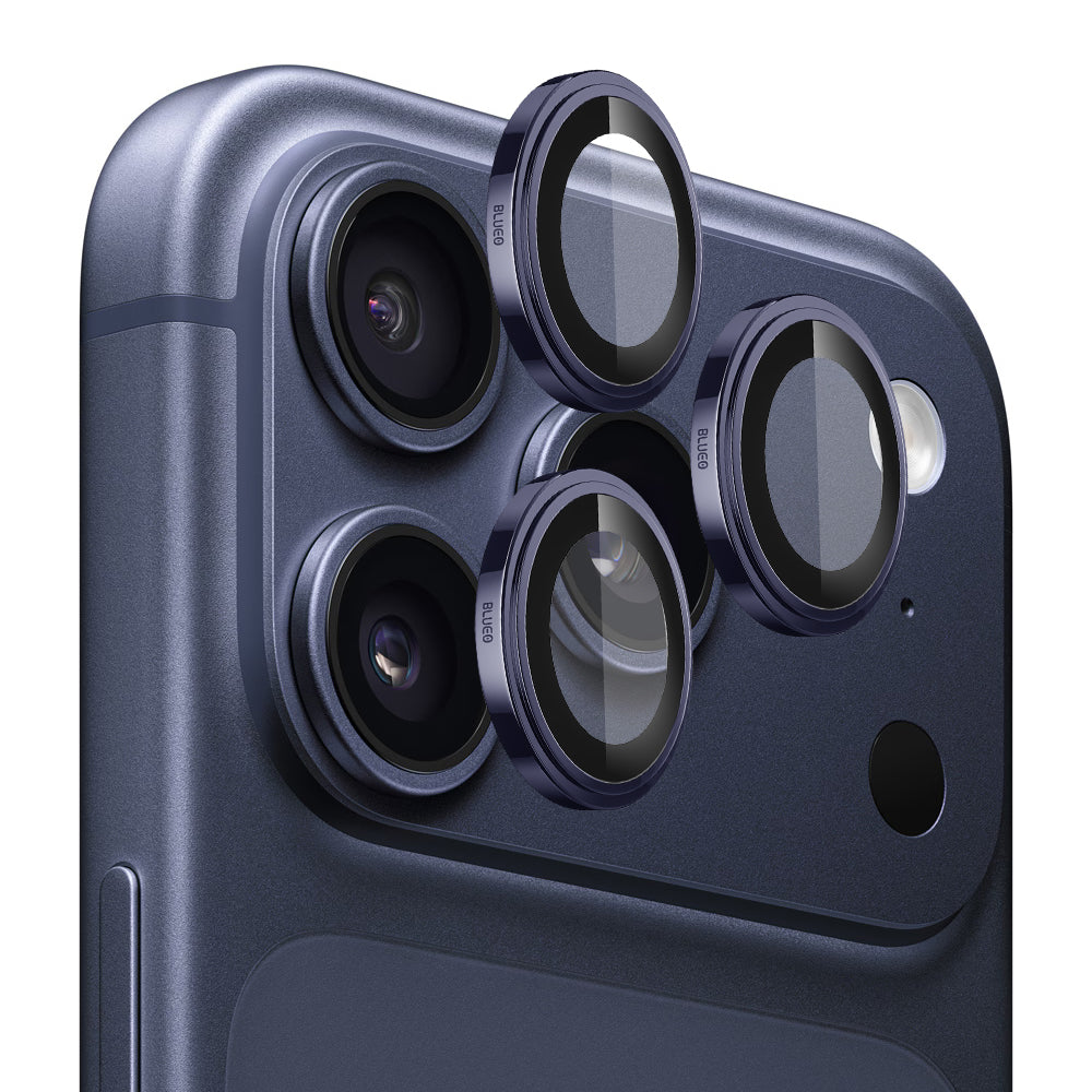Blueo - Sapphire Crystal Original Lens Glass - iPhone 17 Pro / iPhone 17 Pro Max - Dark Blue