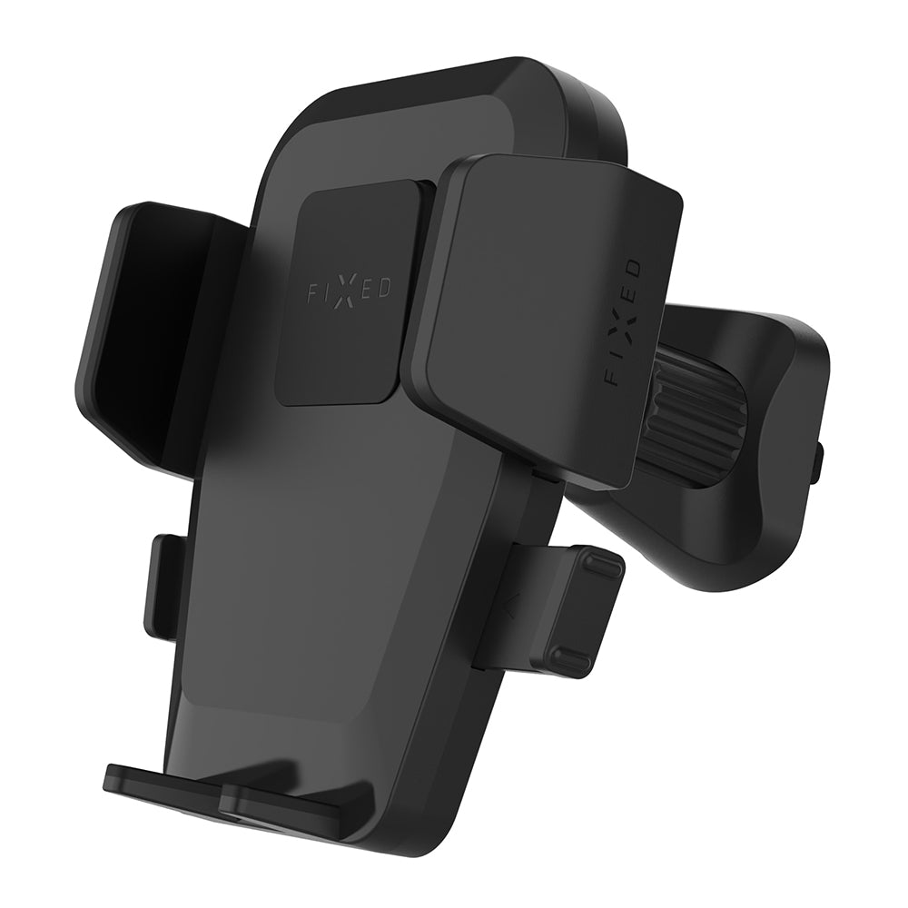 Fixed - Car Holder Iconiq Lock (FIXICQ-LC-BK) - for Air Vent, 360° Rotative, Universal, Push & Grip System, Max. 6.8" - Black