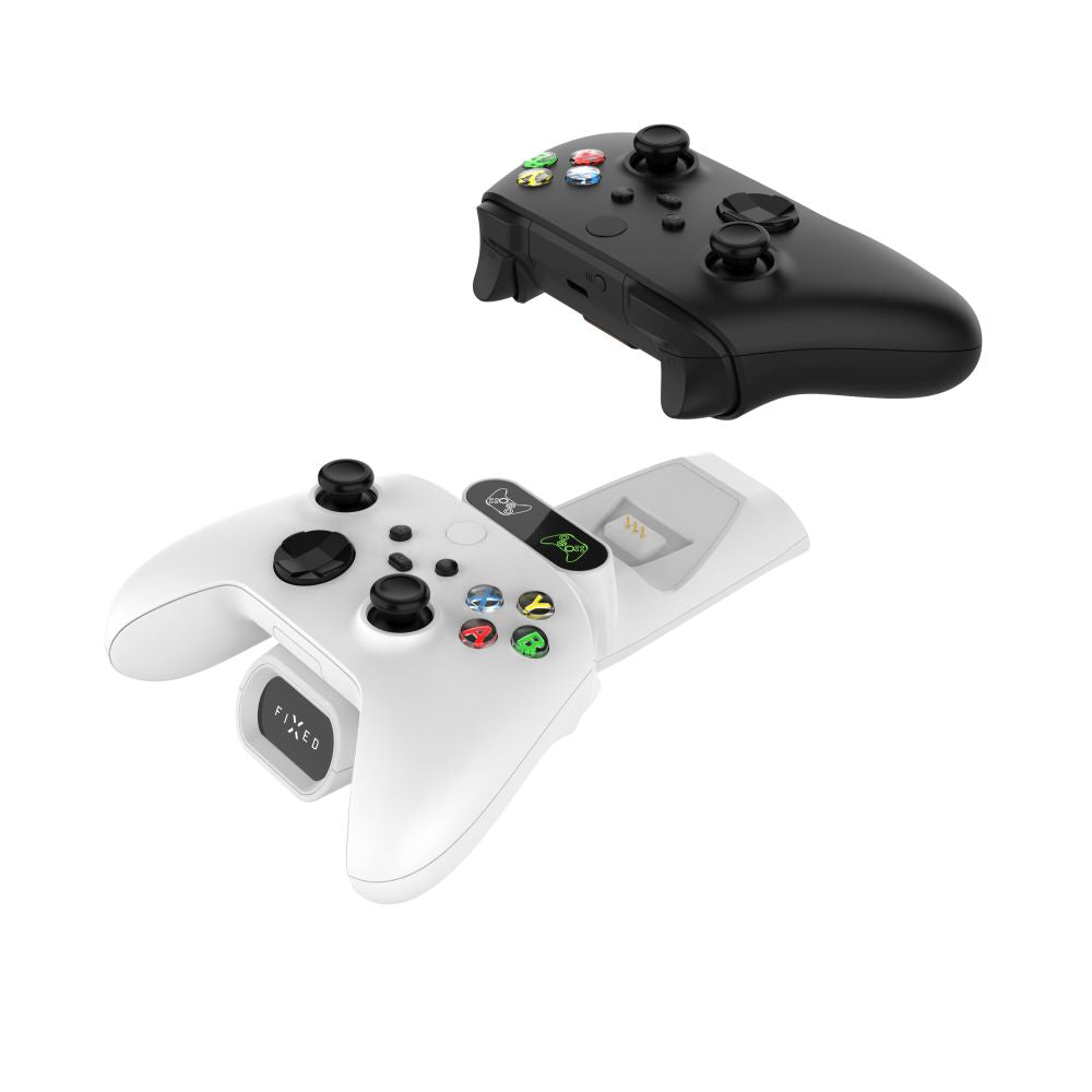 Fixed - Dual Charging Dock (FIXXB-DCC-WH) - for Xbox Series S, X, Elite and One Wireless Controllers, LED, USB-C Port - White