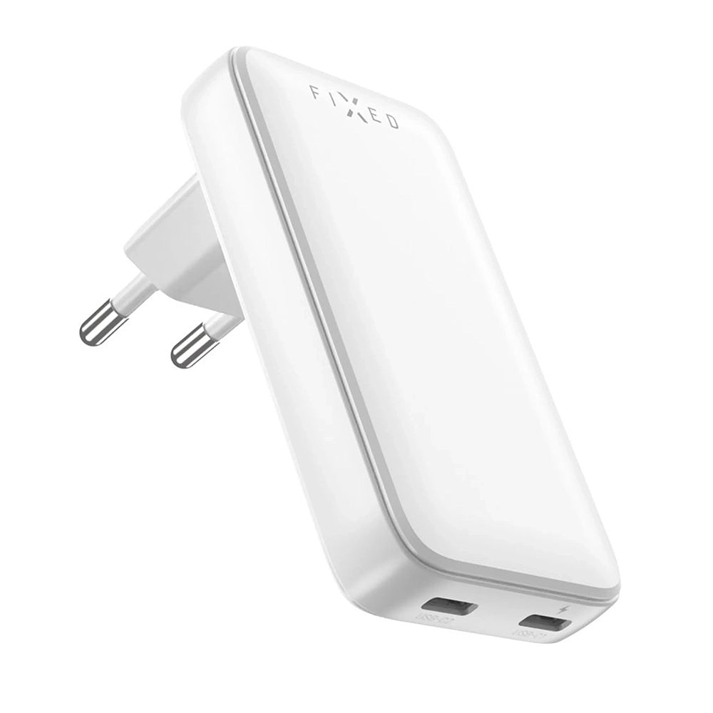 Fixed - Wall Charger Slim (FIXCG45S-2C-WH) - GaN, 2x Type-C, Power Delivery 3.0, 45W - White