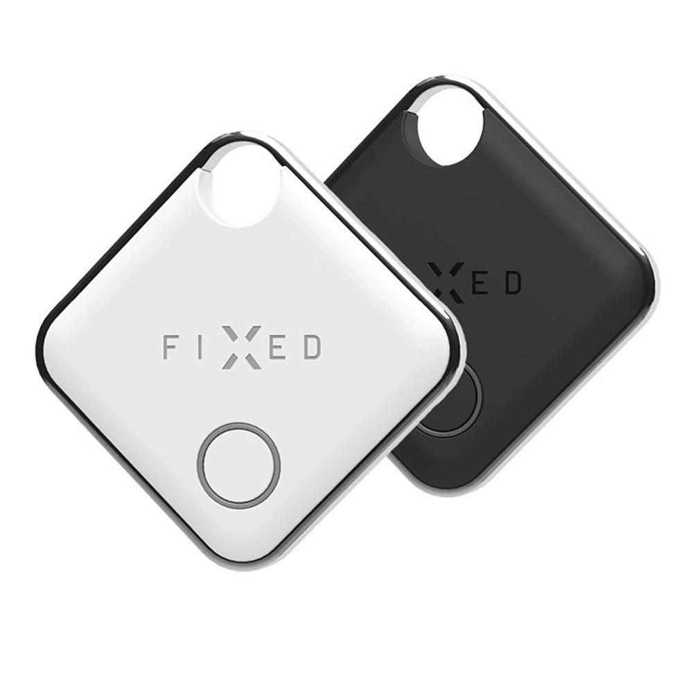 Fixed - (2 pack) Smart Tracker (FIXTAG-DUO-BKWH) - Compatible with Apple Find My, Bluetooth 5.0, IP66 - White / Black