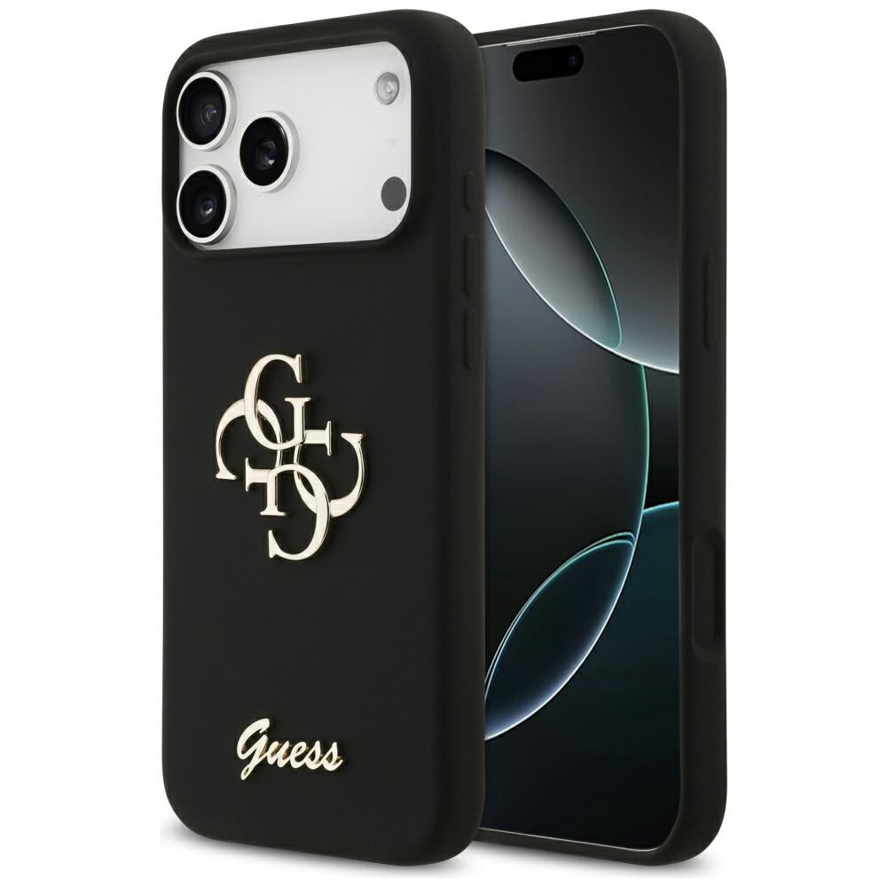 Guess - Silicone Big 4G Script (GUHCP17XSC4GSMK) - iPhone 17 Pro Max - Black