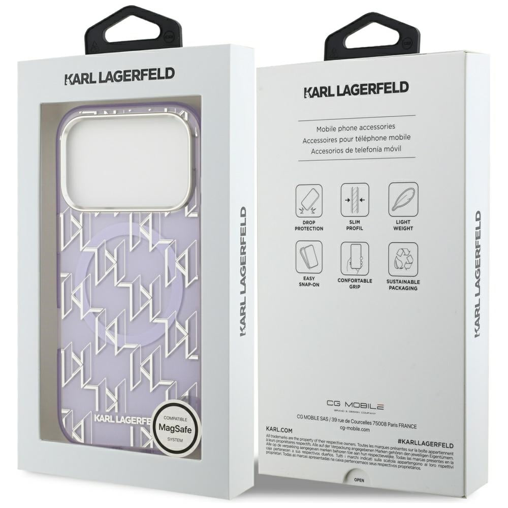 Karl Lagerfeld - IML MagSafe KL Monogram (KLHMP17LHMIKLMEU) - iPhone 17 Pro - Purple
