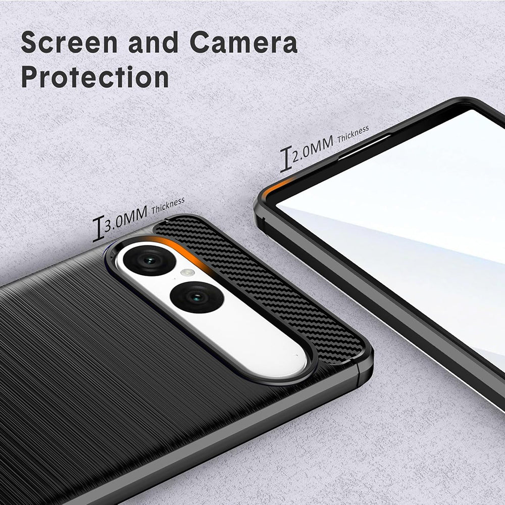 Techsuit - Carbon Silicone - Sony Xperia 10 VII - Black