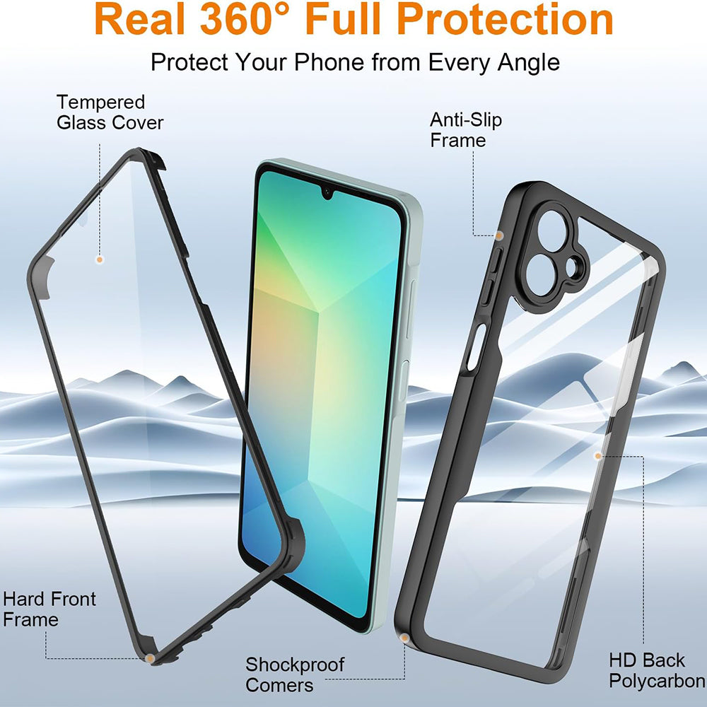 Techsuit - ColorVerse 360 Series + Screen Protector - Galaxy A07 4G - Black