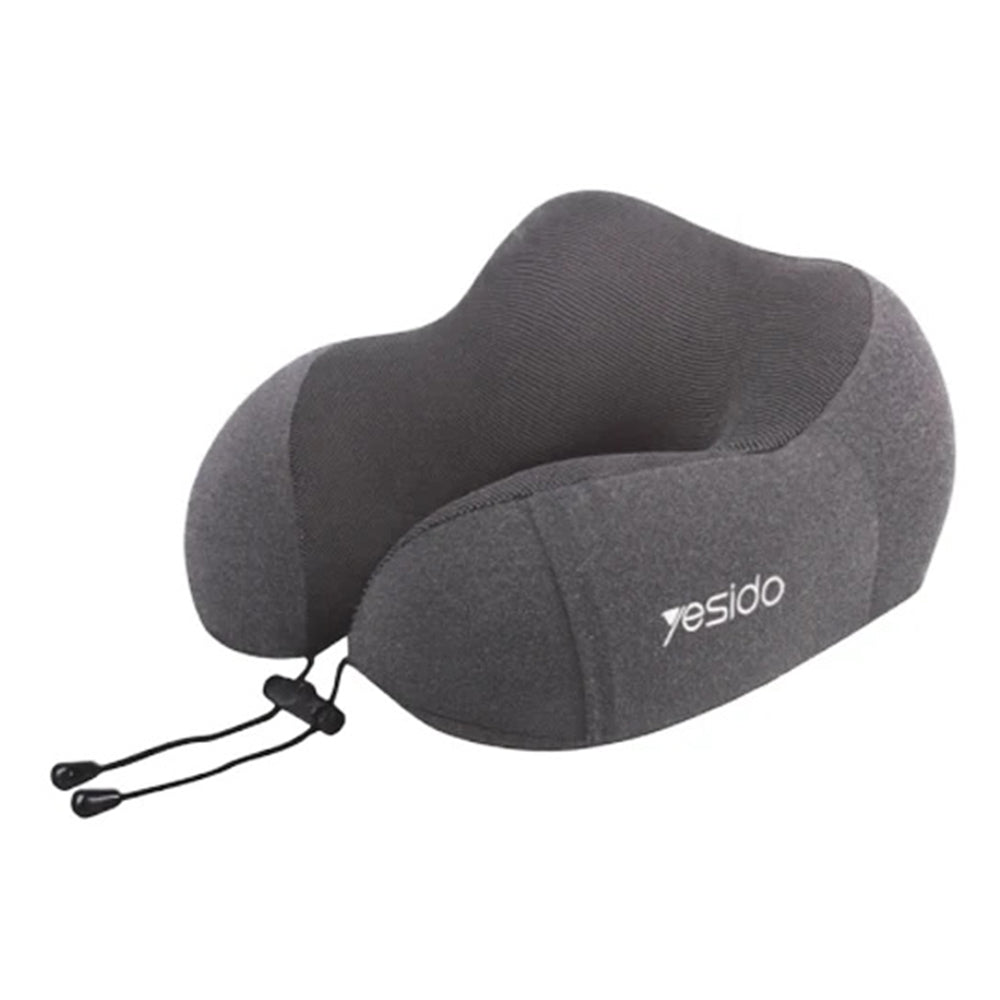 Yesido - Neck Pillow (MG17) - Knitted Fabric, Memory Foam Pillow Core, Ergonomic Design - Grey