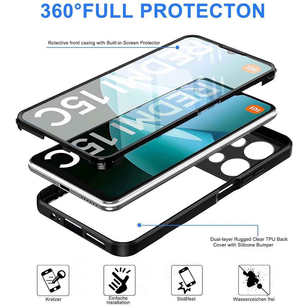 Techsuit - ColorVerse 360 Series + Screen Protector - Xiaomi Redmi 15C 4G / Redmi 15C 5G - Pink