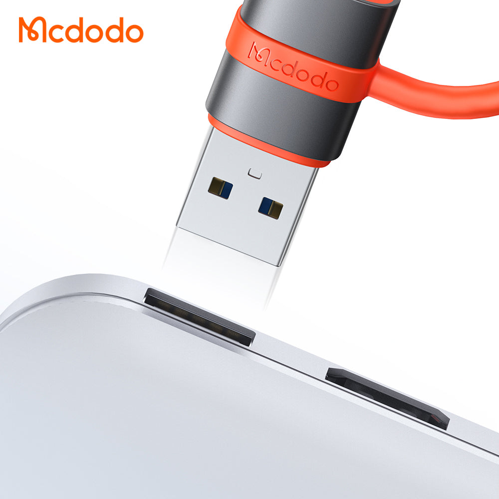 Mcdodo - Adapter (OT-3800) - with Silicone Hook, Aluminium Alloy, Type-C to USB 3.0, 5Gbps, Portable Design, Plug&Play - Grey