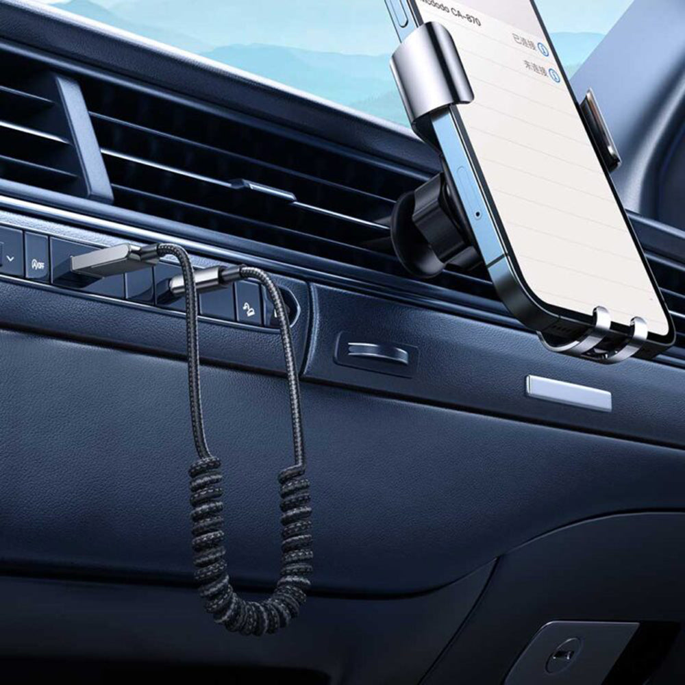 Mcdodo - Audio Cable (CA-8700) - Type-C to Jack 3.5mm, Coil Design, Nylon Braided, 1.7m - Black