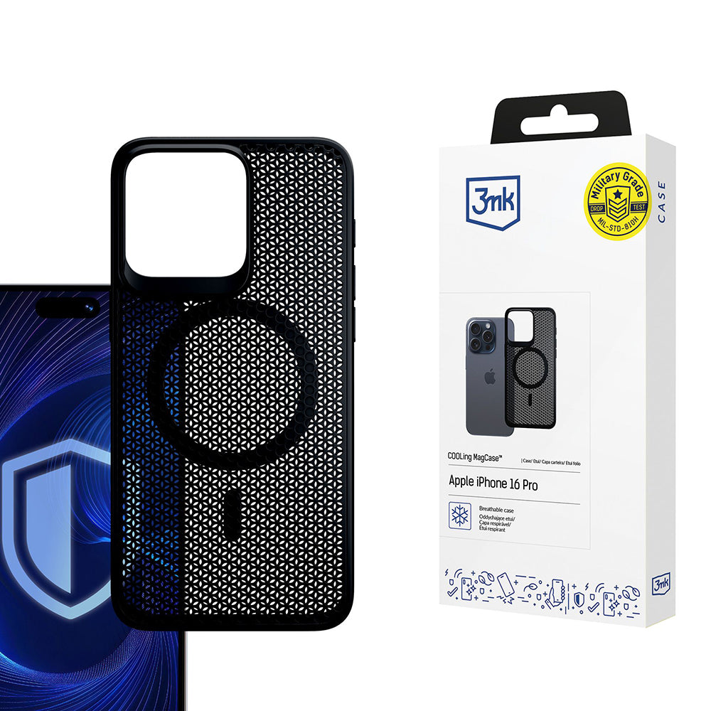 3mk - COOLing MagCase - iPhone 16 Pro - Black