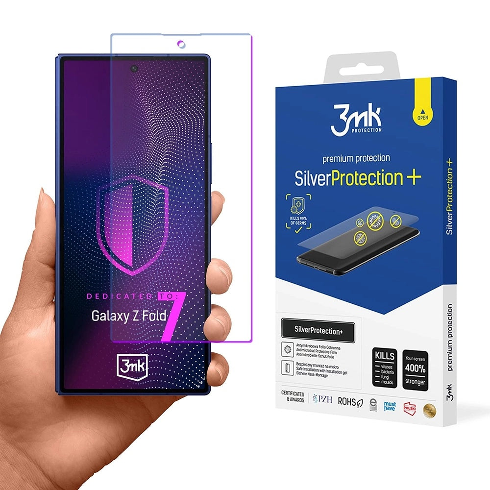 3mk - SilverProtection+ Protective Film - Samsung Galaxy Z Fold7 - Clear