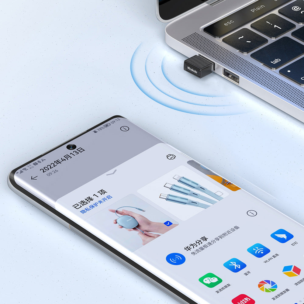 Mcdodo - Wireless Adapter (OT-1580) - USB, BT Version V5.1, ABS - Black