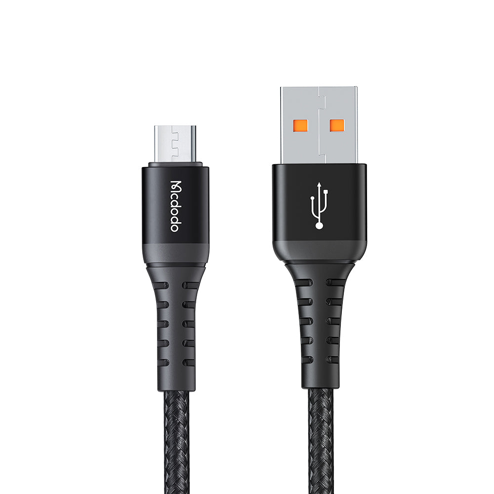 Mcdodo - Data Cable (CA-2281) - USB to Micro-USB, Nylon Braided, Aluminum Alloy, QC4.0/3.0, 1m - Black