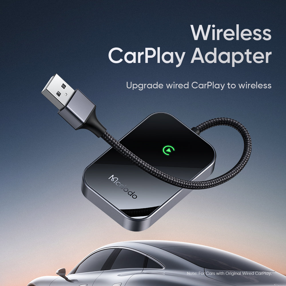 Mcdodo - CarPlay Adapter (CA-7210) - Wireless, USB, 1A, Bluetooth 2.1+EDR/3.0/4.X/5, A7 Chip, Support OTA, Siri - Black