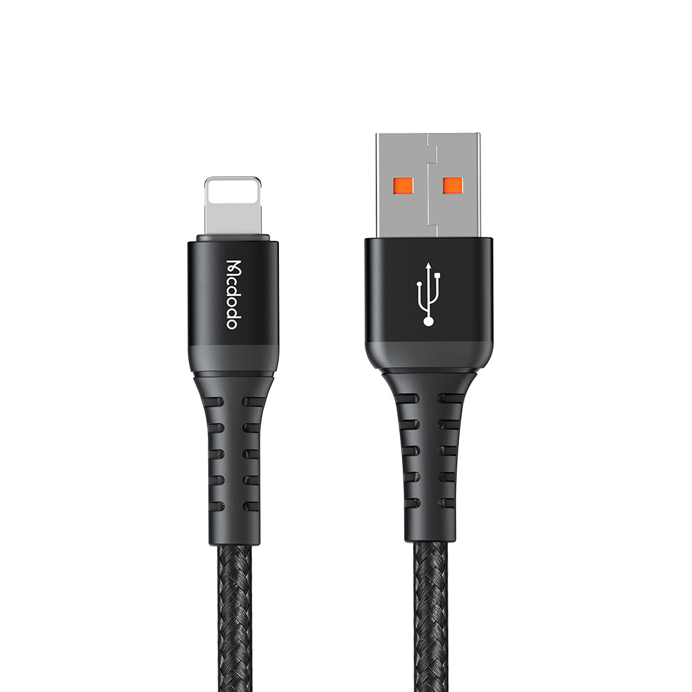 Mcdodo - Data Cable (CA-2261) - USB to Lightning, Nylon Braided, Aluminum Alloy, 3A, 1m - Black