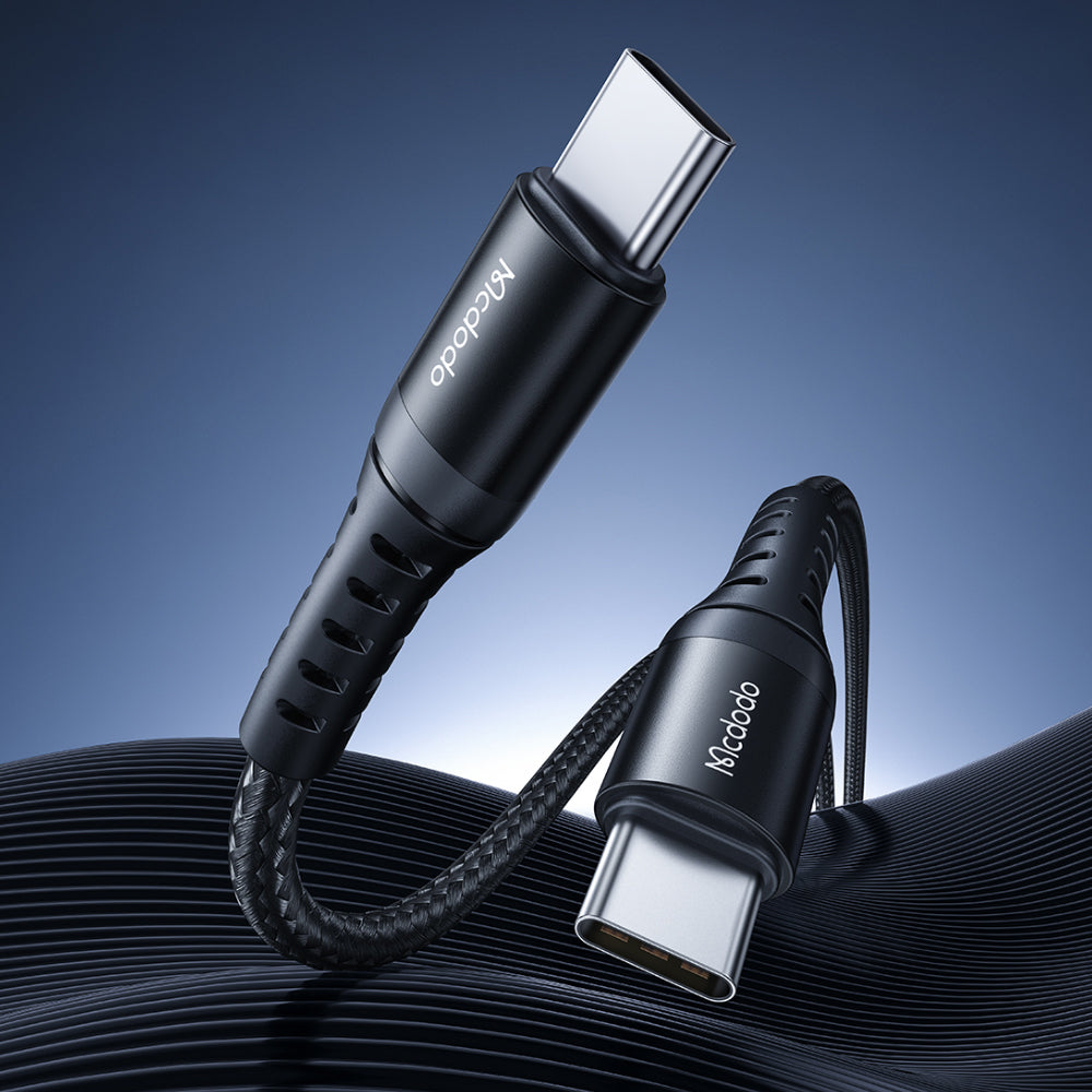 Mcdodo - Data Cable (CA-5641) - Type-C to Type-C, Nylon Braided, Aluminum Alloy, PD60W, 1m - Black