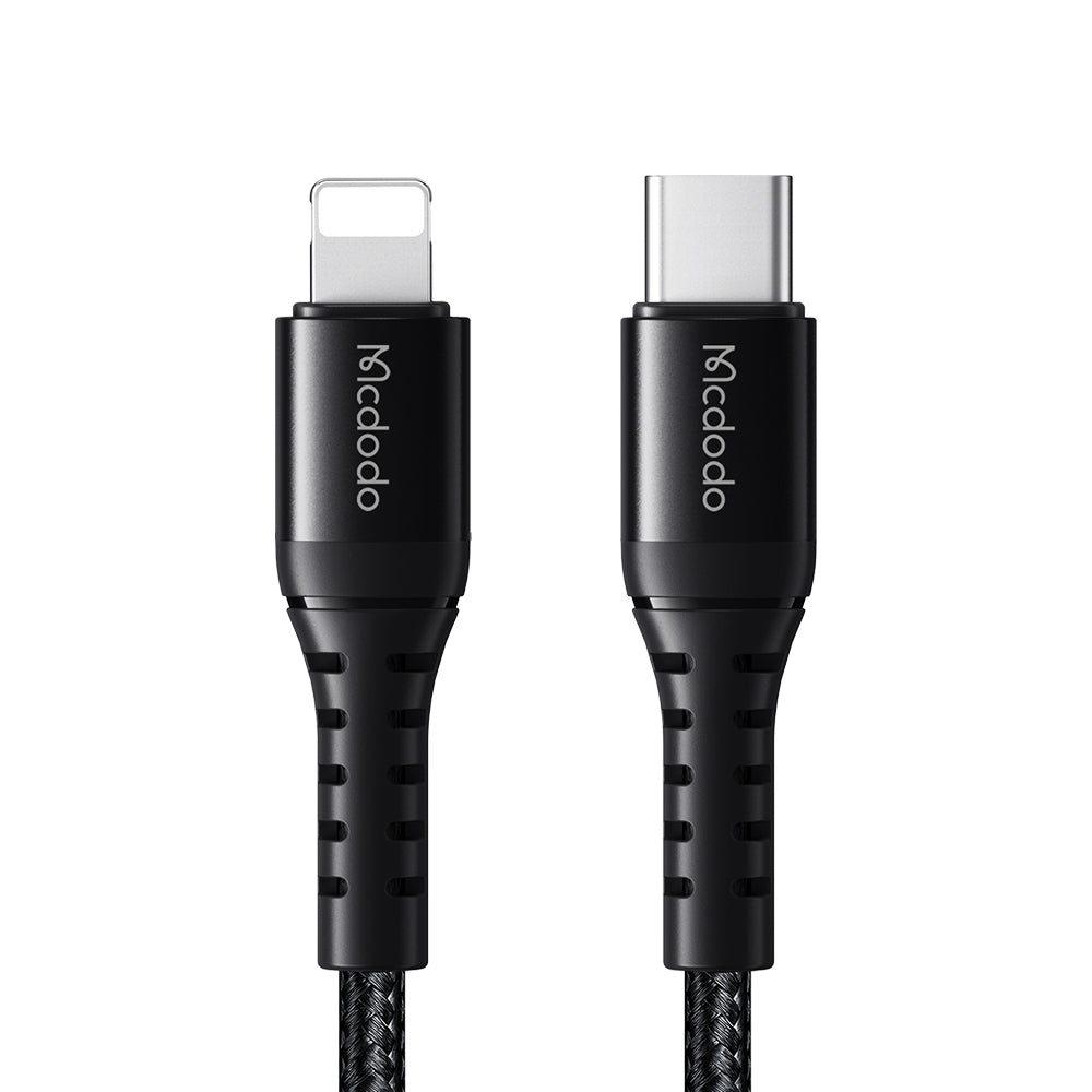 Mcdodo - Data Cable (CA-5631) - Type-C to Lightning, Nylon Braided, Aluminum Alloy, PD36W, 1m - Black
