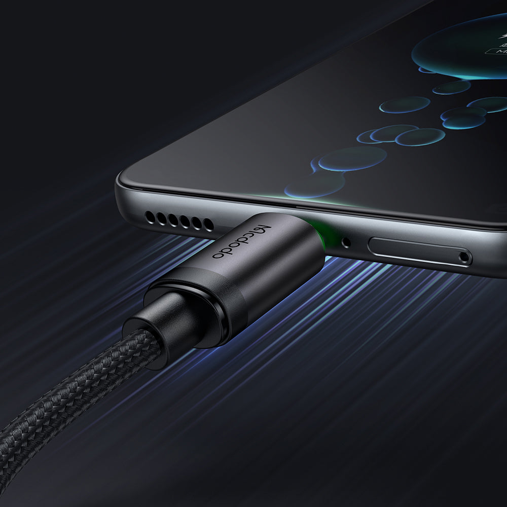 Mcdodo - Data Cable (CA-3990) - USB to Micro-USB, Nylon Braided, Aluminum Alloy, QC4.0, 1m - Black