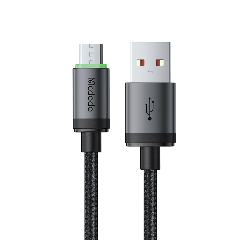 Mcdodo - Data Cable (CA-3990) - USB to Micro-USB, Nylon Braided, Aluminum Alloy, QC4.0, 1m - Black