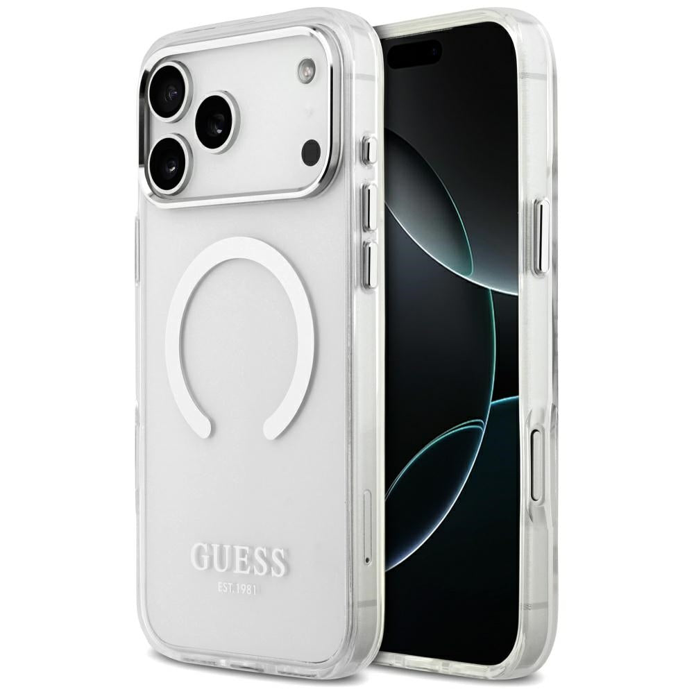 Guess - Metal Outline MagSafe (GUHMP17XHTRMS) - iPhone 17 Pro Max - Silver