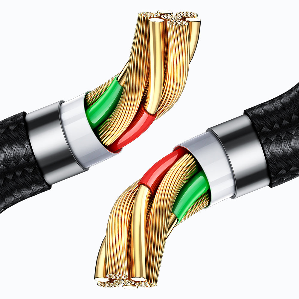 Mcdodo - Data Cable (CA-1070) - USB 2.0 to Micro-USB, with Digital Display, Nylon Braided, Aluminum Alloy, 3A, 1.2m - Black