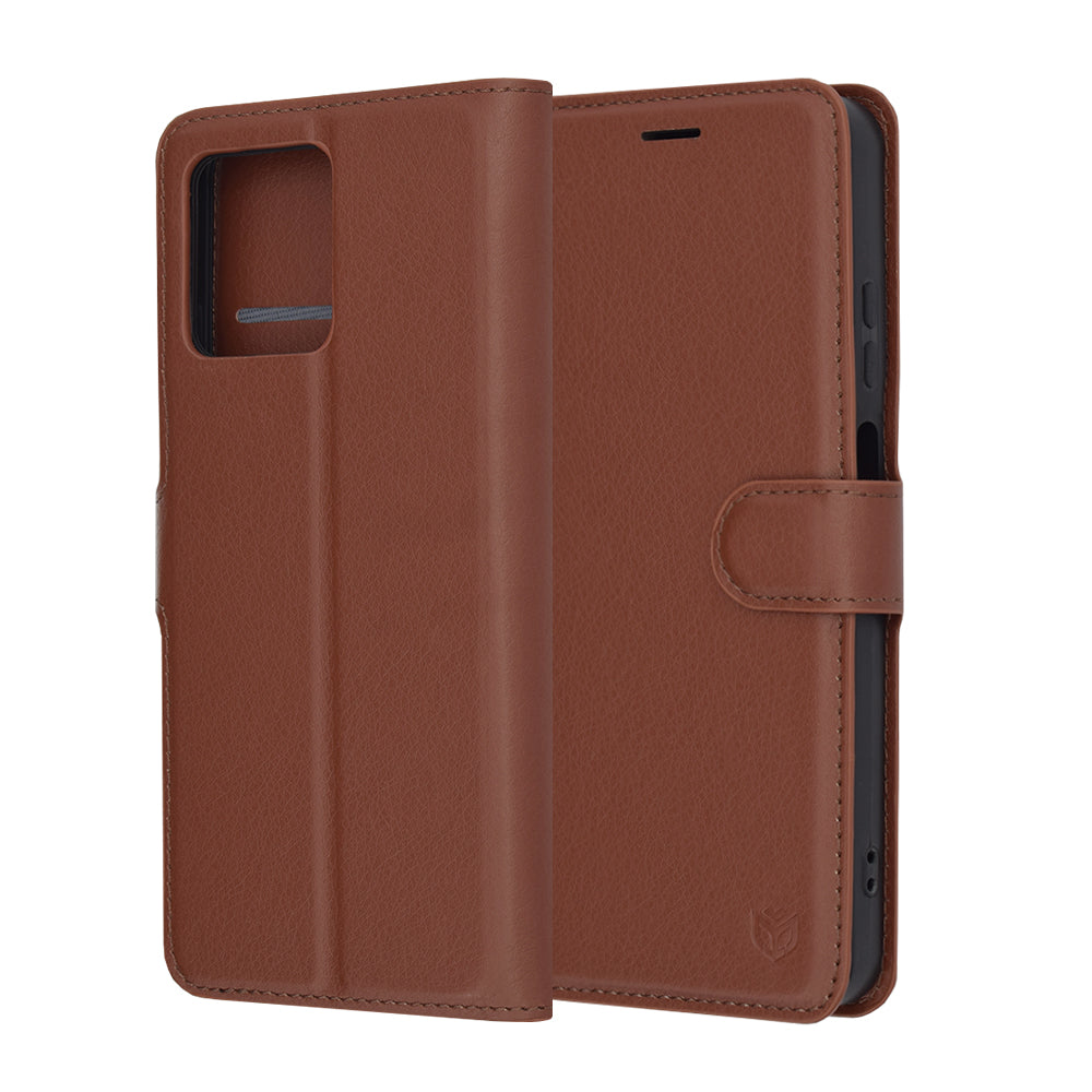 Techsuit - Leather Folio - Motorola Moto G15 / G15 Power - Brown