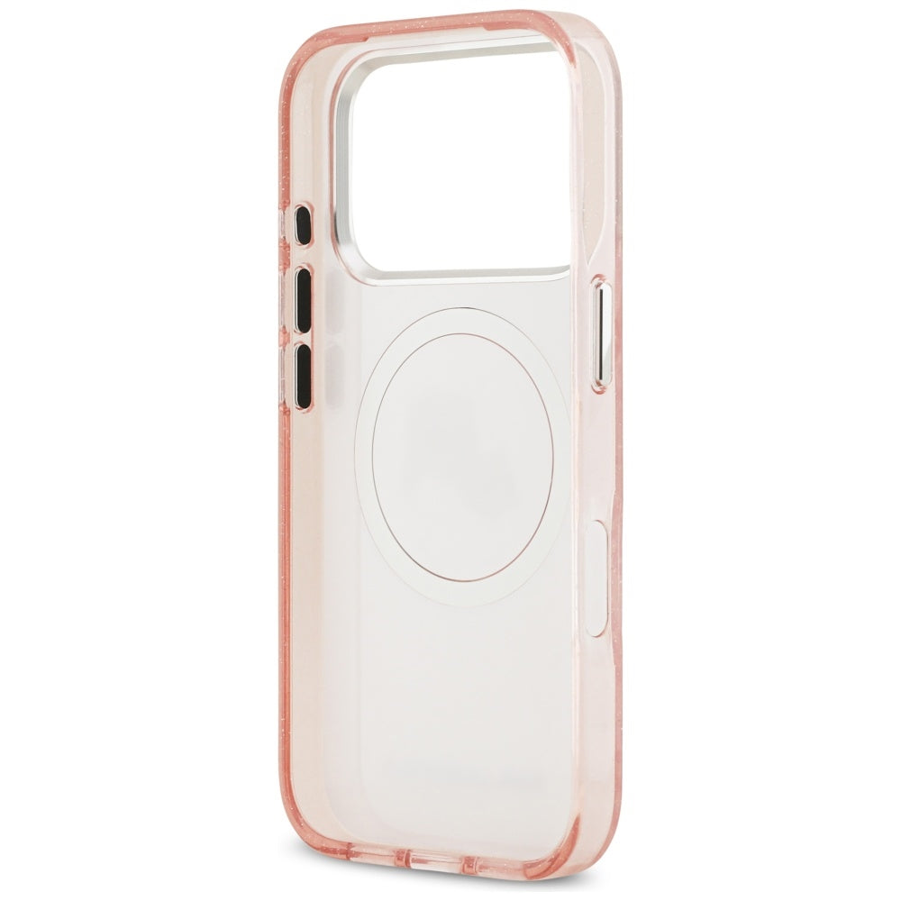 Karl Lagerfeld - IML Glitter K&C Heads Logo MagSafe (KLHMP17LHMKBKCHOP) - iPhone 17 Pro - Pink