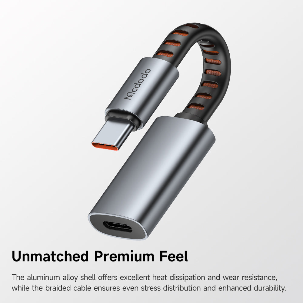 Mcdodo - Audio Adapter (CA-4870) - Lightning to Type-C, 2A, 24W, 480Mbps, OTG, Support Fast Charge, Call Function, 0.1m - Gray