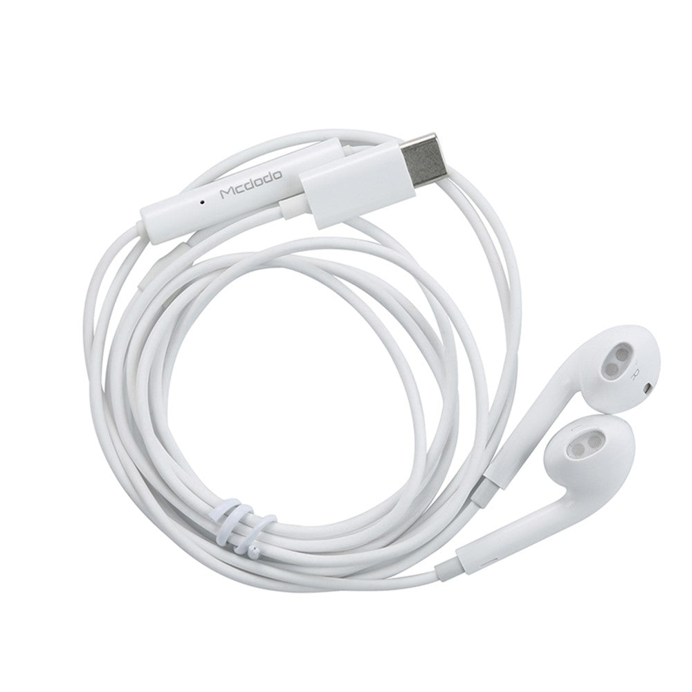 Mcdodo - Wired Earphones Element Series (HP-6071) - In-Ear, Type-C, 1.2m - White