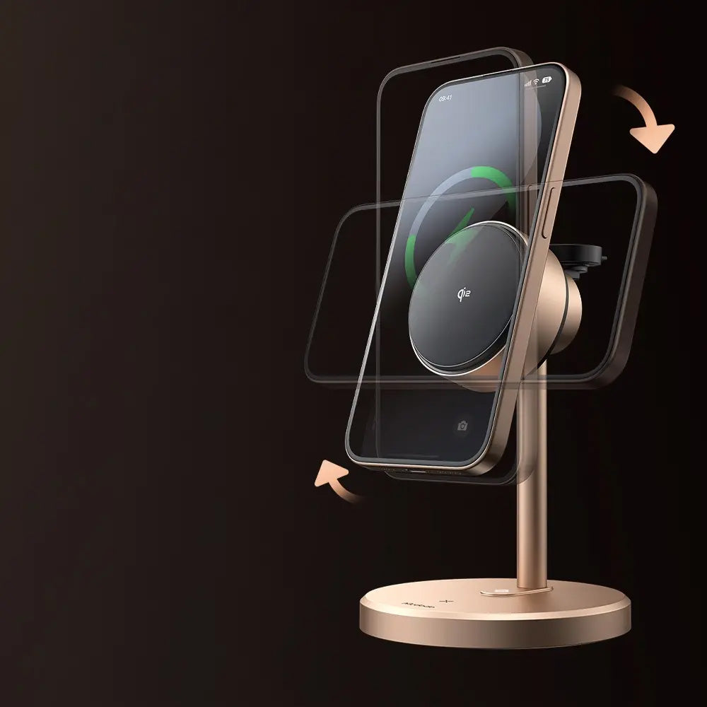 Mcdodo - Wireless Charging Station Black Swan Series (CH-2463) - Magnetic, for iPhone/iWatch/Earbuds, 22.5W, Qi2 - Gold