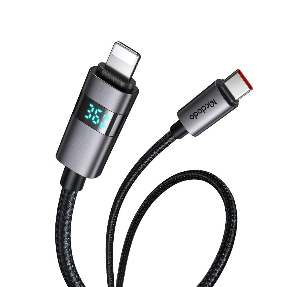 Mcdodo - Data Cable (CA-6570) - USB-C to Lightning, LED Display, 36W, 1.2m - Black