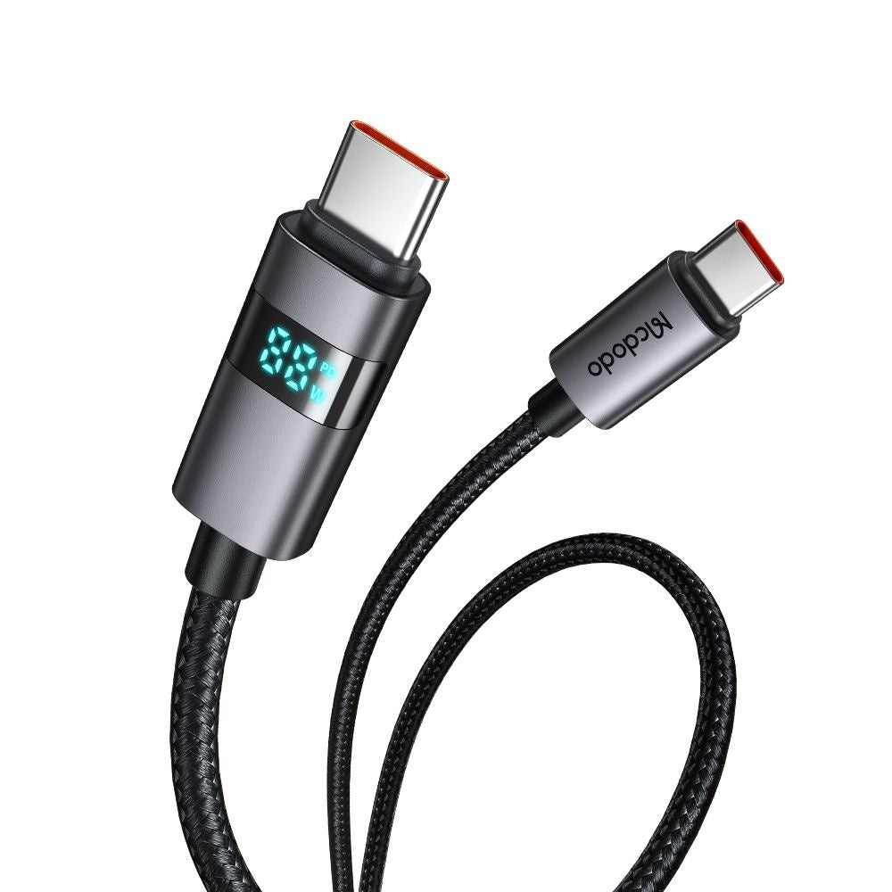Mcdodo - Data Cable (CA-5610) - USB-C to USB-C, LED Display, 100W, Fast Charging, 1.2m - Black