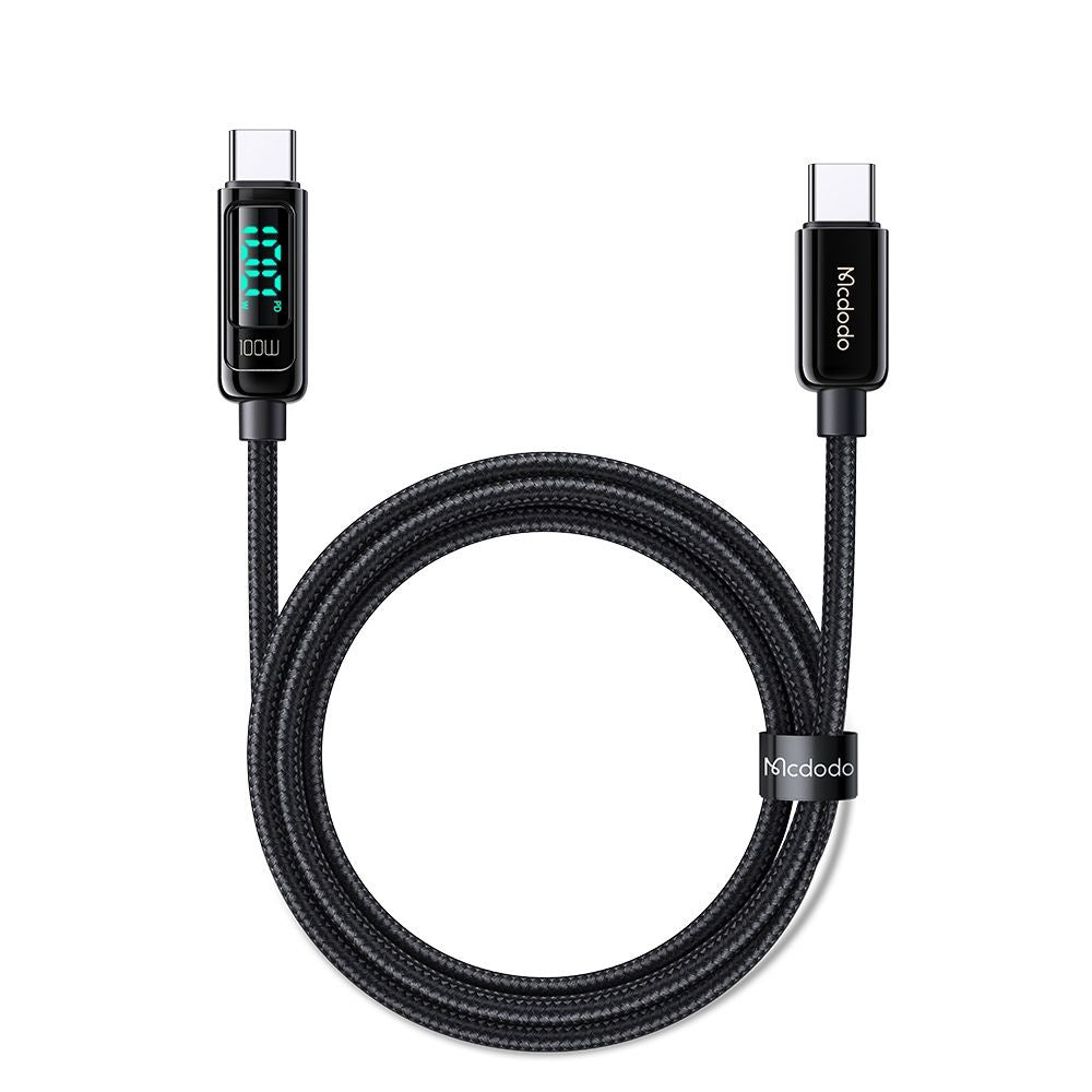 Mcdodo - Data Cable (CA-8820) - USB-C to USB-C, 100W, Digital Display, 1.2m - Black