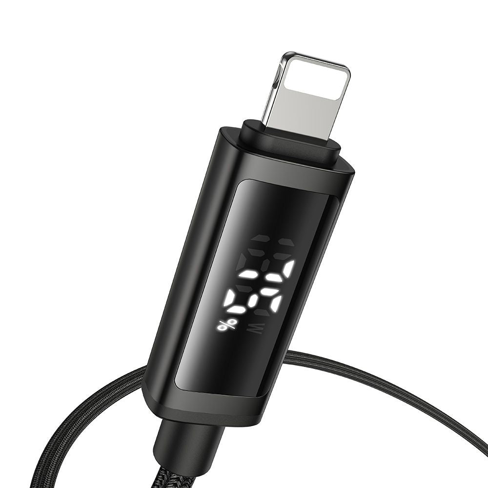 Mcdodo - Data Cable (CA-7970) - USB-A to Lightning, Dual LED Display, 3A, 1.2m - Black