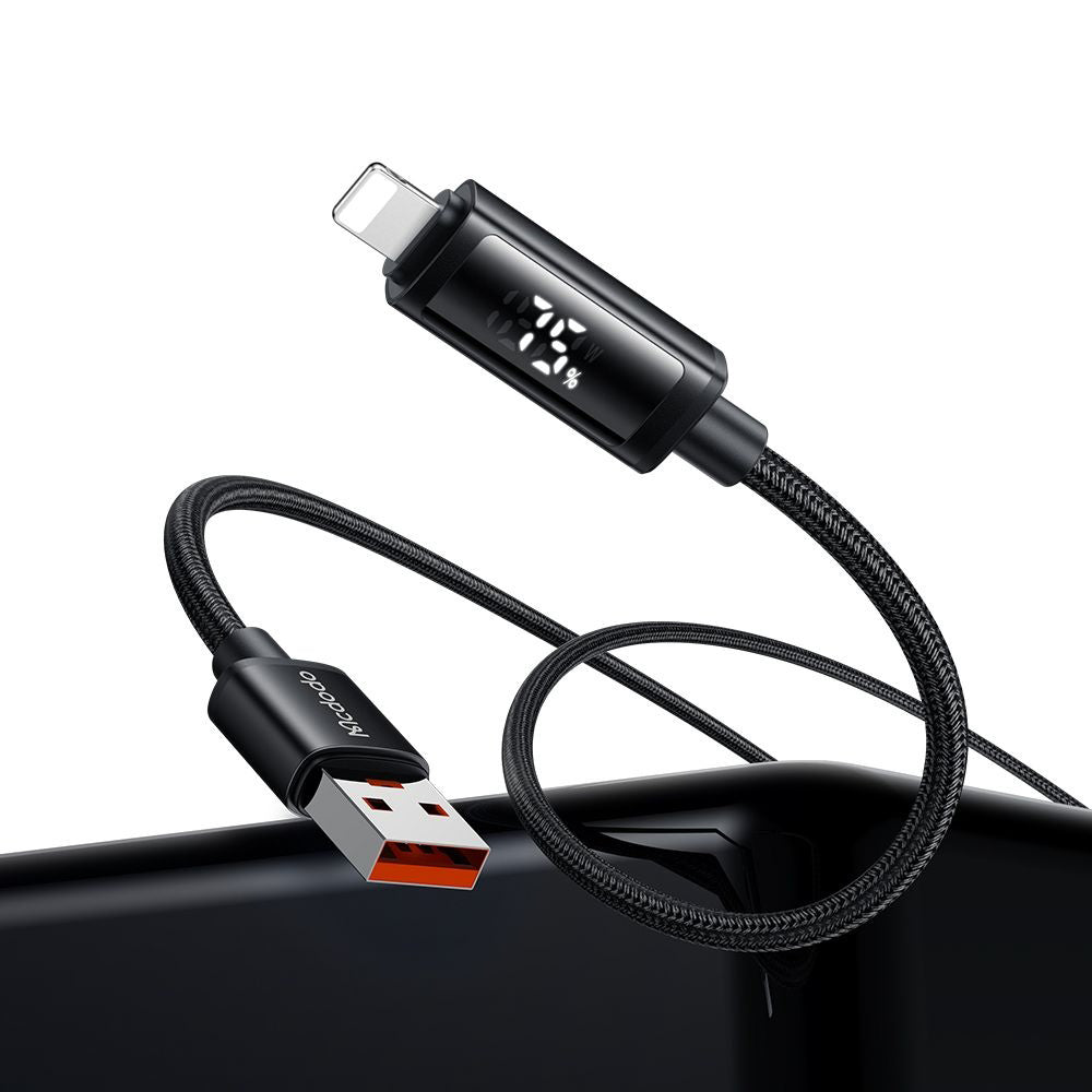 Mcdodo - Data Cable (CA-7970) - USB-A to Lightning, Dual LED Display, 3A, 1.2m - Black
