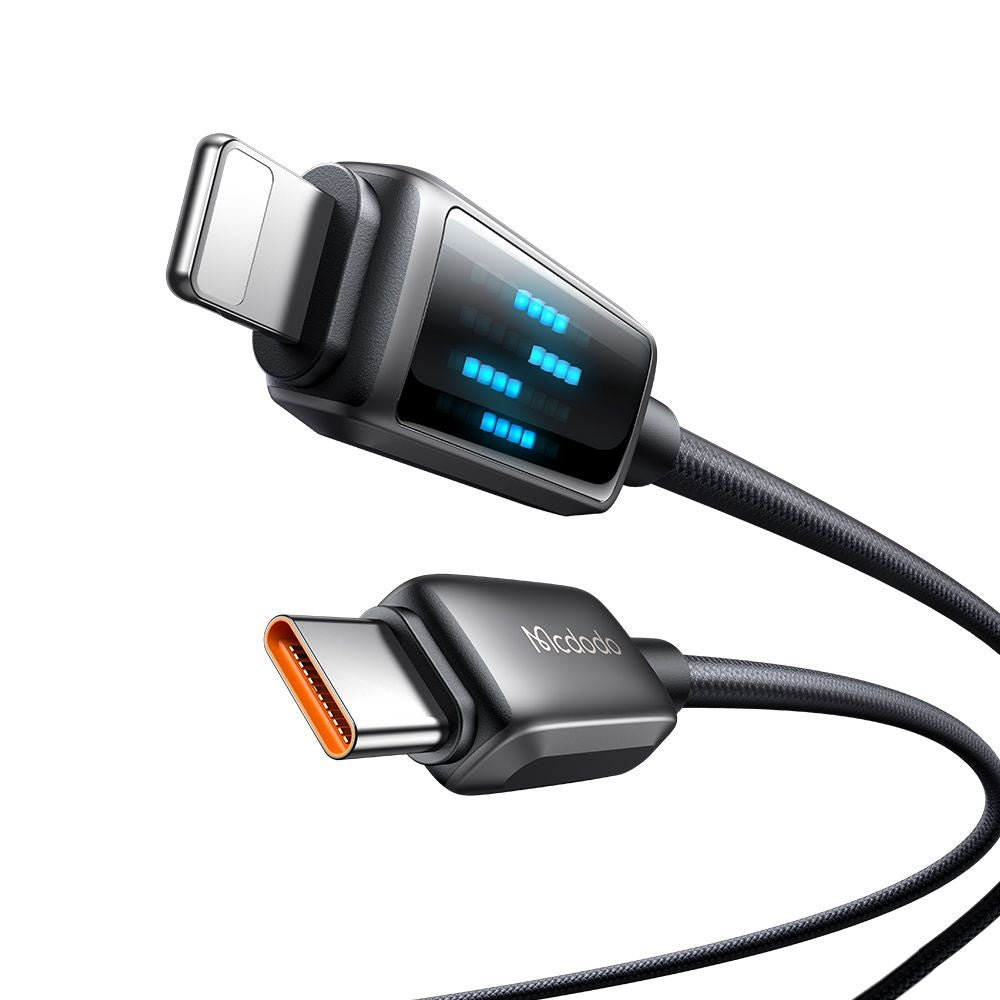 Mcdodo - Data Cable (CA-2630) - USB-C to Lightning, 36W, LED Display, PD Fast Charging, 1.2m - Black